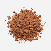 Hojicha tea powder on a white background