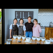 Rachel & Jiyoon with Rachel & Alex Peterson